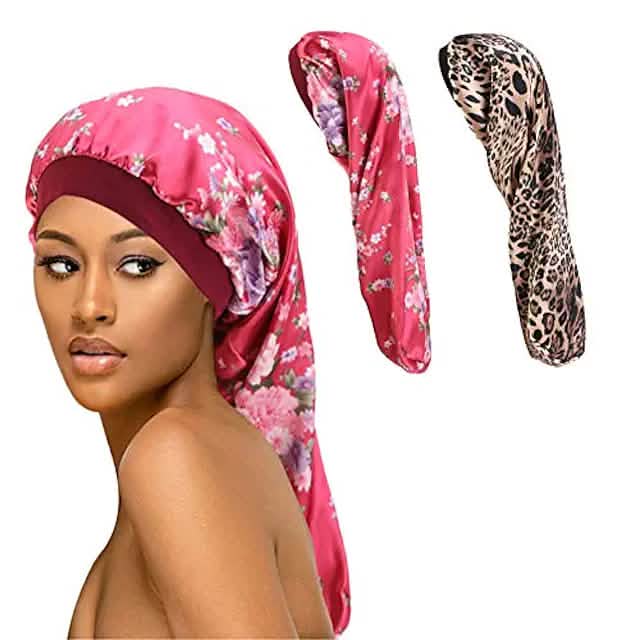 Extra Long Satin Bonnet Sleep Cap for Braids