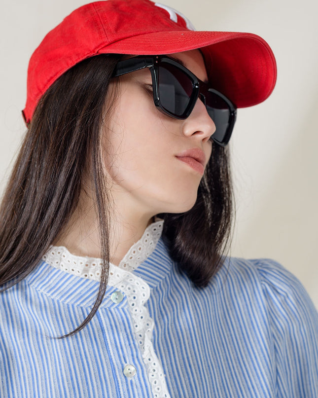 Square Chunky Black Sunglasses