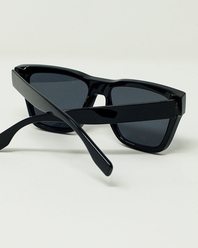Square Chunky Black Sunglasses