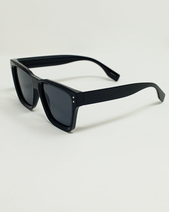 Square Chunky Black Sunglasses