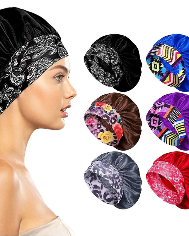 Women's Silky Satin Head Scarf Hair Wrap Cap Hat Headband Sleeping Bonnet